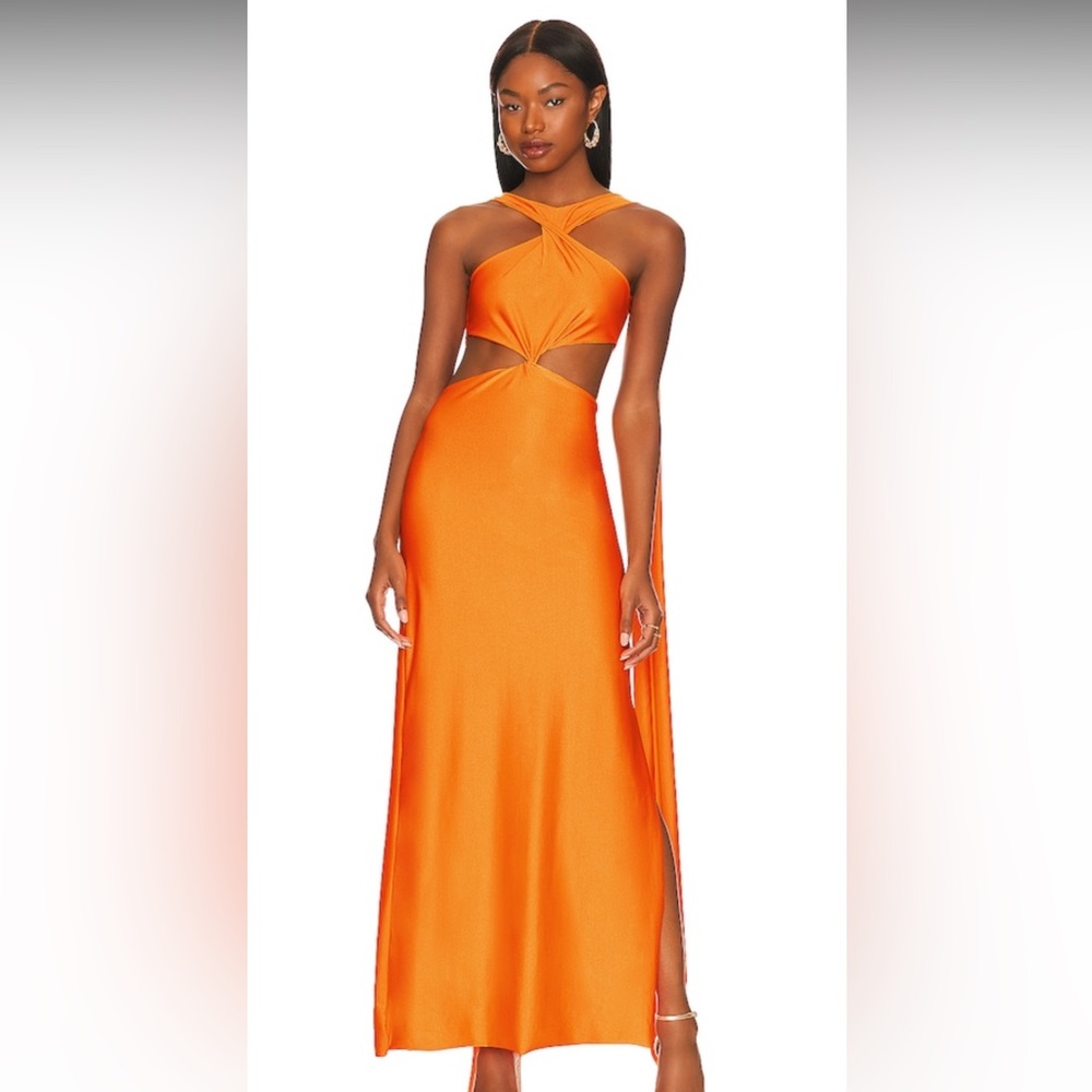 Baobab Orange Gown with Cape (preowned- worn once)
